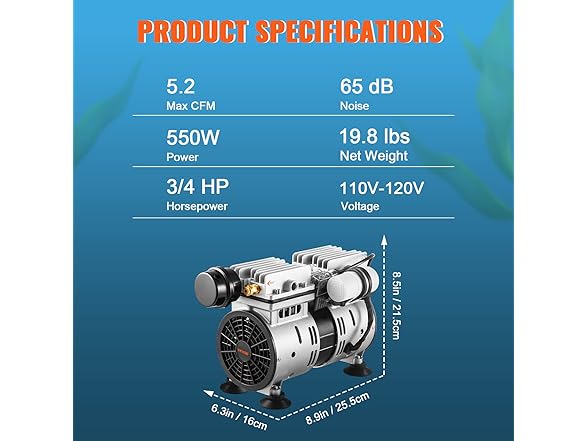 VEVOR Pond Aerator, 550W Power