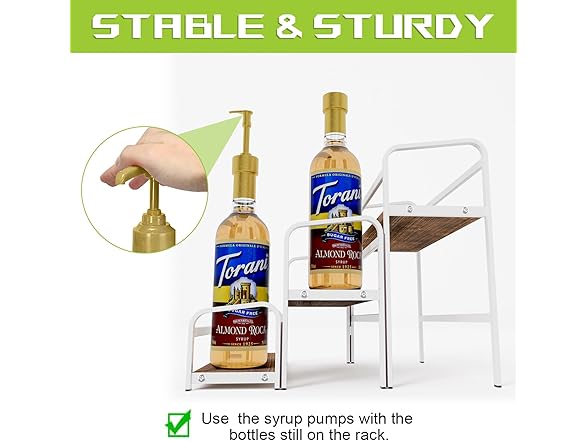 3-Tier Coffee Syrup Rack for Countertop