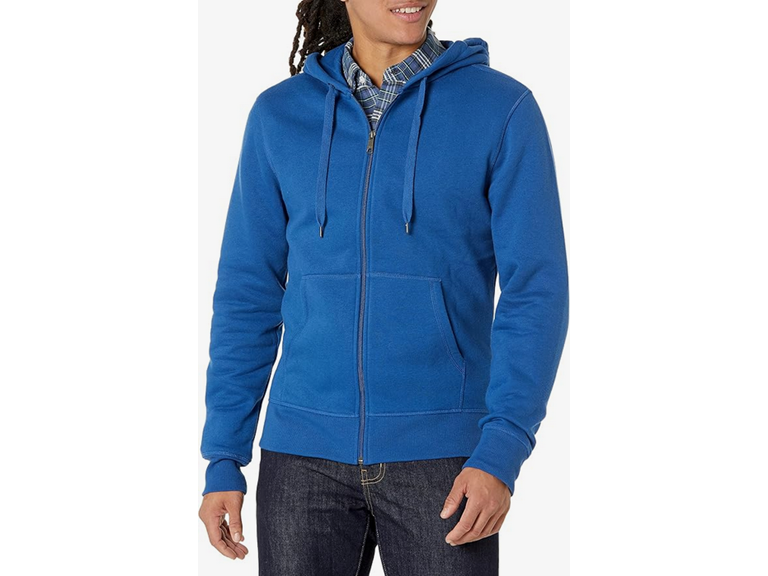Amazon Essentials Men's Full-Zip Fleece Hoodie (Available in Big & Tall), Blue, Small
