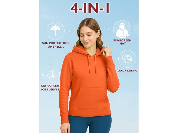 Urban Buck Women (S) Neon Hooded Pullover Hoodie