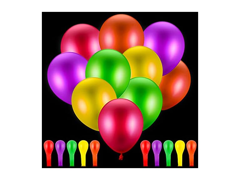 100 Pieces Neon Party Balloons Glow