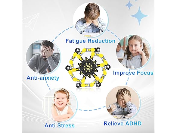 YIZER W0879 9pc Fidget Spinner