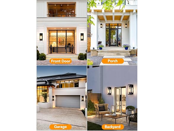 PARTPHONER Outdoor Wall Lights 2 Pack