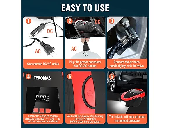 Tire Inflator Portable Air Compressor