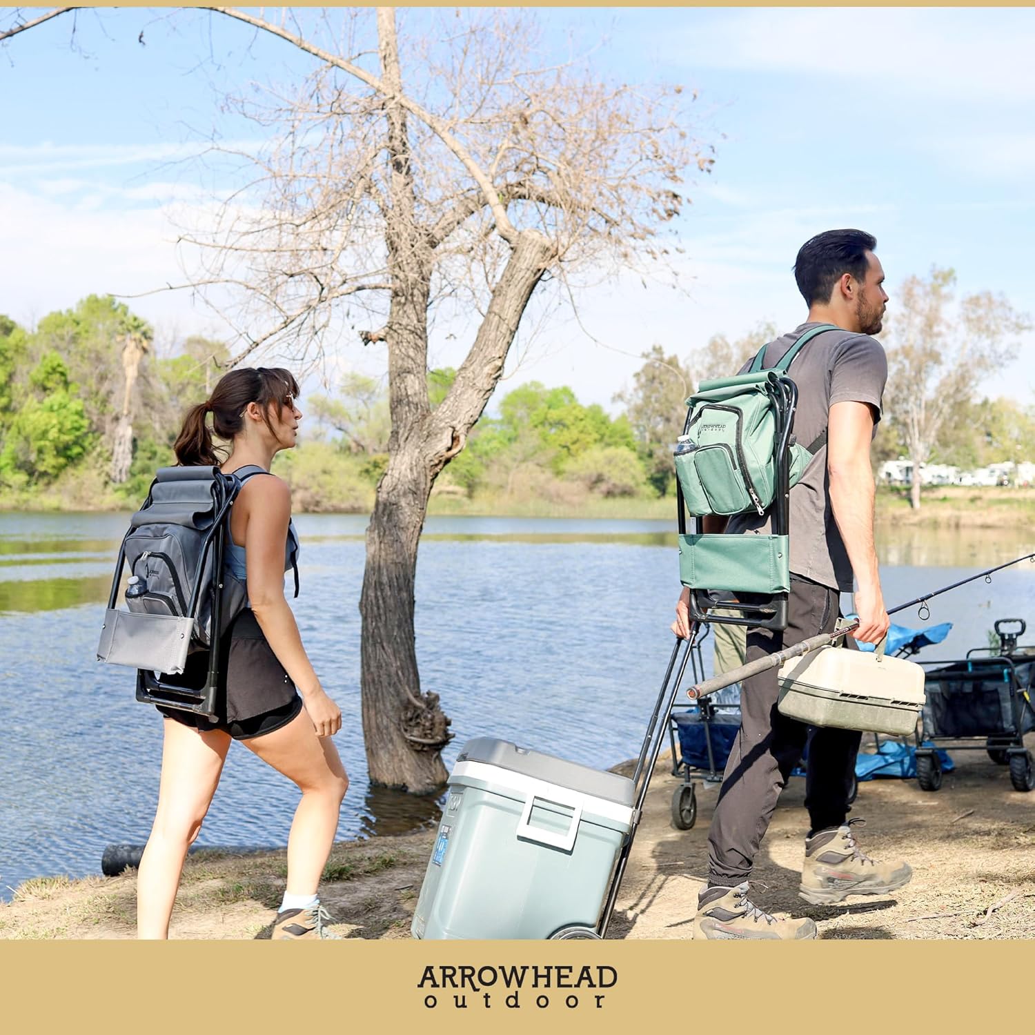 ARROWHEAD OUTDOOR Backrest Stool w/ Cooler Bag - Gallery 28