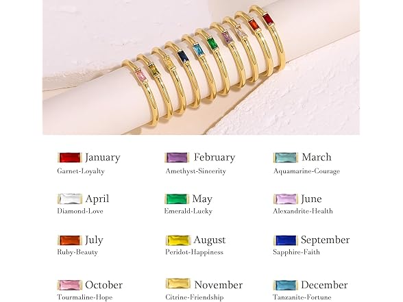 Ritach Gold Birthstone Rings