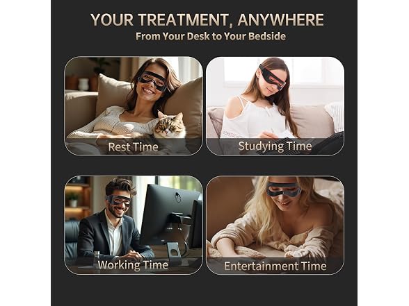 Amifiy Red Light Therapy Eye Mask Black