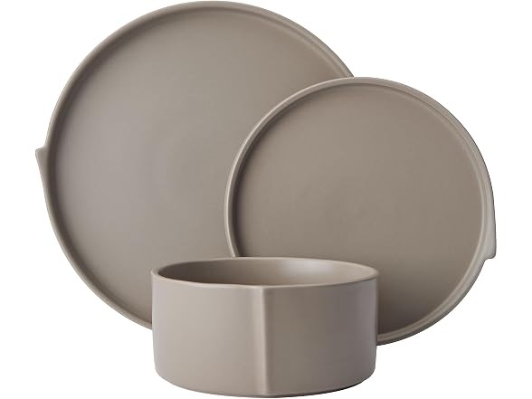 Pfaltzgraff Contemporary Edge 12 Piece Stoneware Dinnerware Set