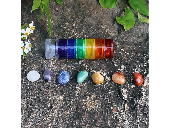 Seven Chakra Stones in Pill Case