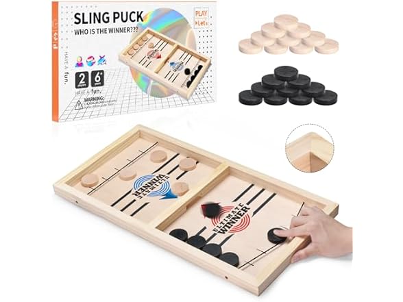 AMFLOWER Fast Sling Puck Game