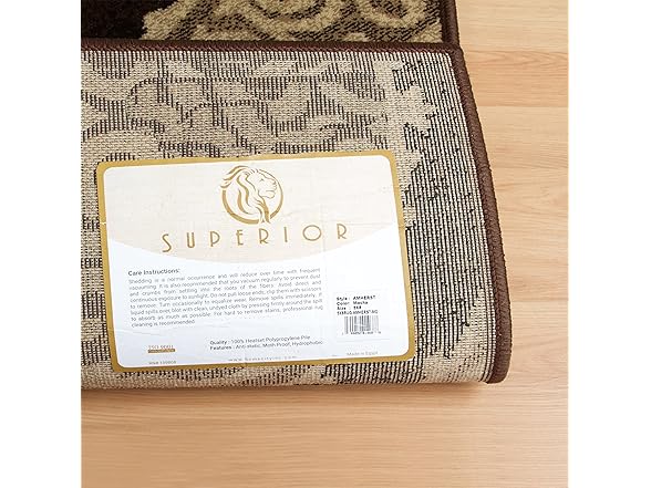 Superior Indoor Area Rug 8'x10' Mocha