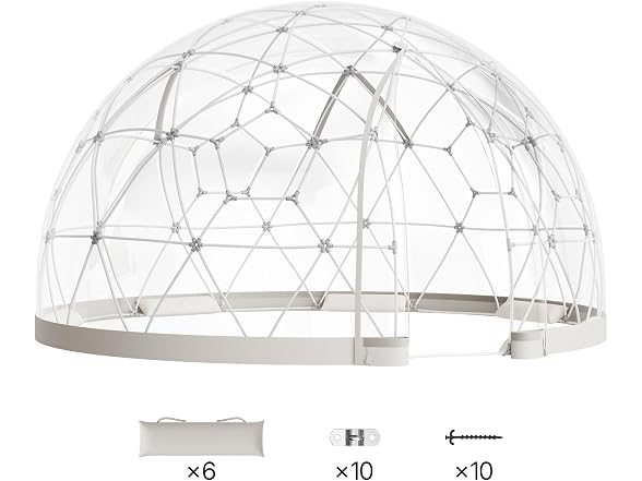 VEVOR Garden Dome Tent 9.5 x 5.7 ft Clear Bubble Tent
