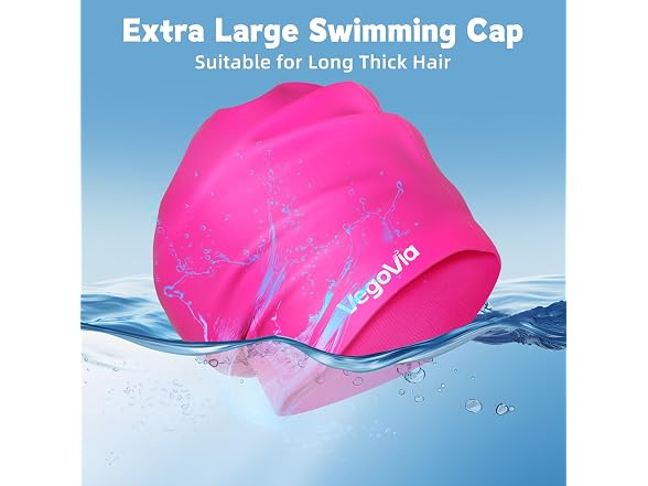 VegoVia Large Swim Cap Hot Pink