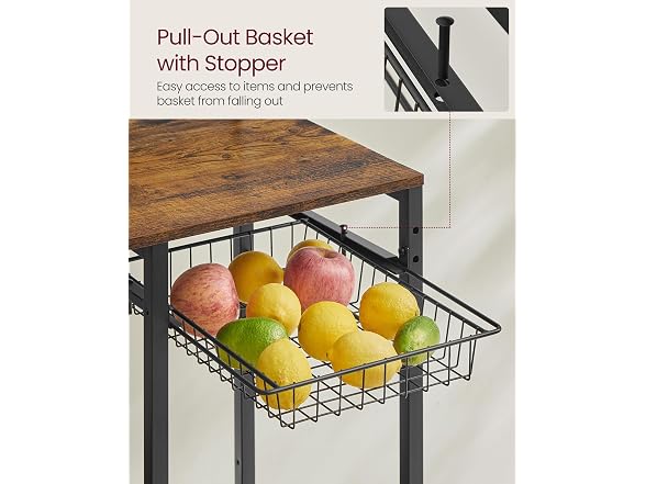 VASAGLE Baker's Rack, 35.4 Inches Microwave Stand