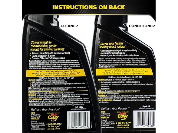 Meguiar's Leather Care Kit - Premium Car Cleaner