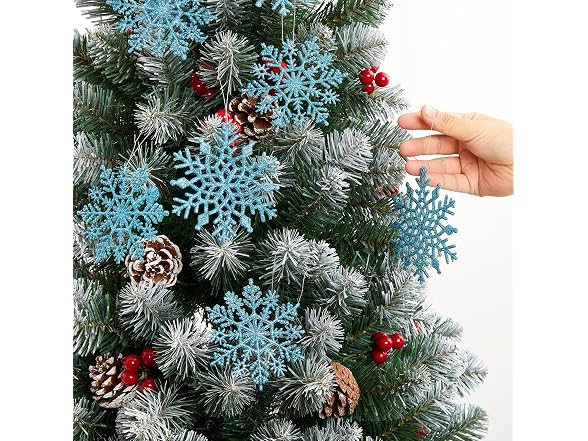 vannyster 24 Pcs Christmas Snowflake Orn - Gallery 7