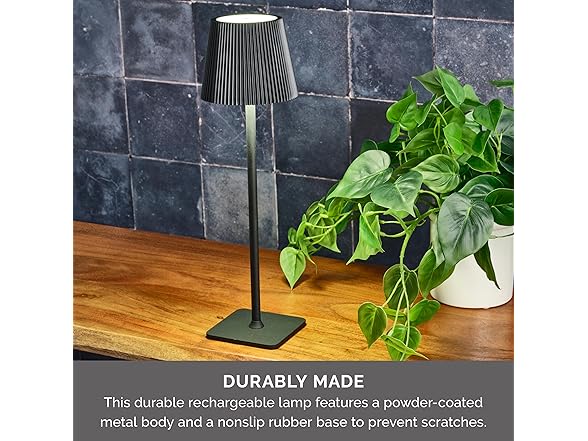 Mikasa Fluted Rechargeable LED Table Lam