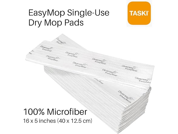 TASKI D1232213 EasyMop Single Use Microfiber Mop Pads