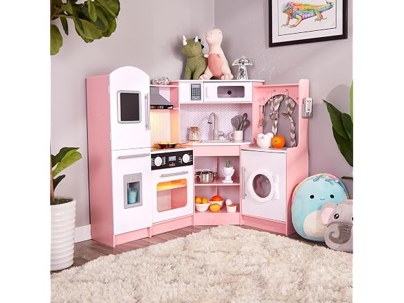 Corner Kitchen Playset Pink