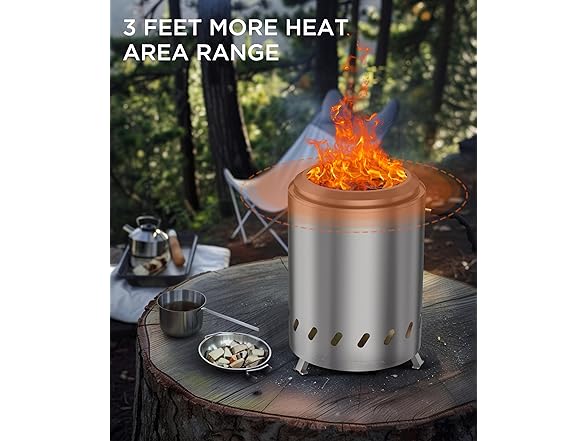 SUNOUTLY Tabletop Fire Pit with Stand