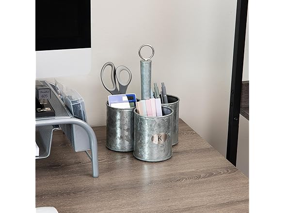 Mind Reader 3-Compartment Metal Organizer