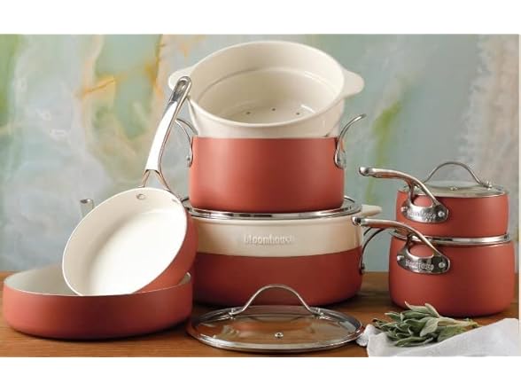 Bloomhouse 12 Piece Aluminum Pots and Pans Cookware Set