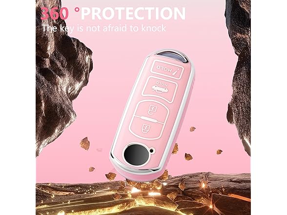 Key Fob Cover Bling Mazda Pink 4btn