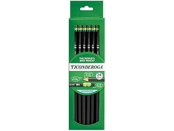 Ticonderoga Wood-Cased Pencils, 2 HB Soft