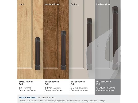 Amerock Bellamy 6-5/16" Center-to-Center Bronze Cabinet Pull
