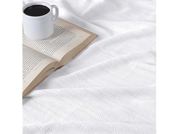 Superior Clara Cotton Blanket White