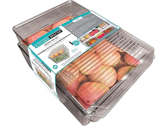 Kitchen Spaces Fridge Bin Set 5PC (M)