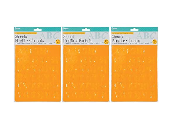 Alphabet Stencils 1" Assorted Fonts