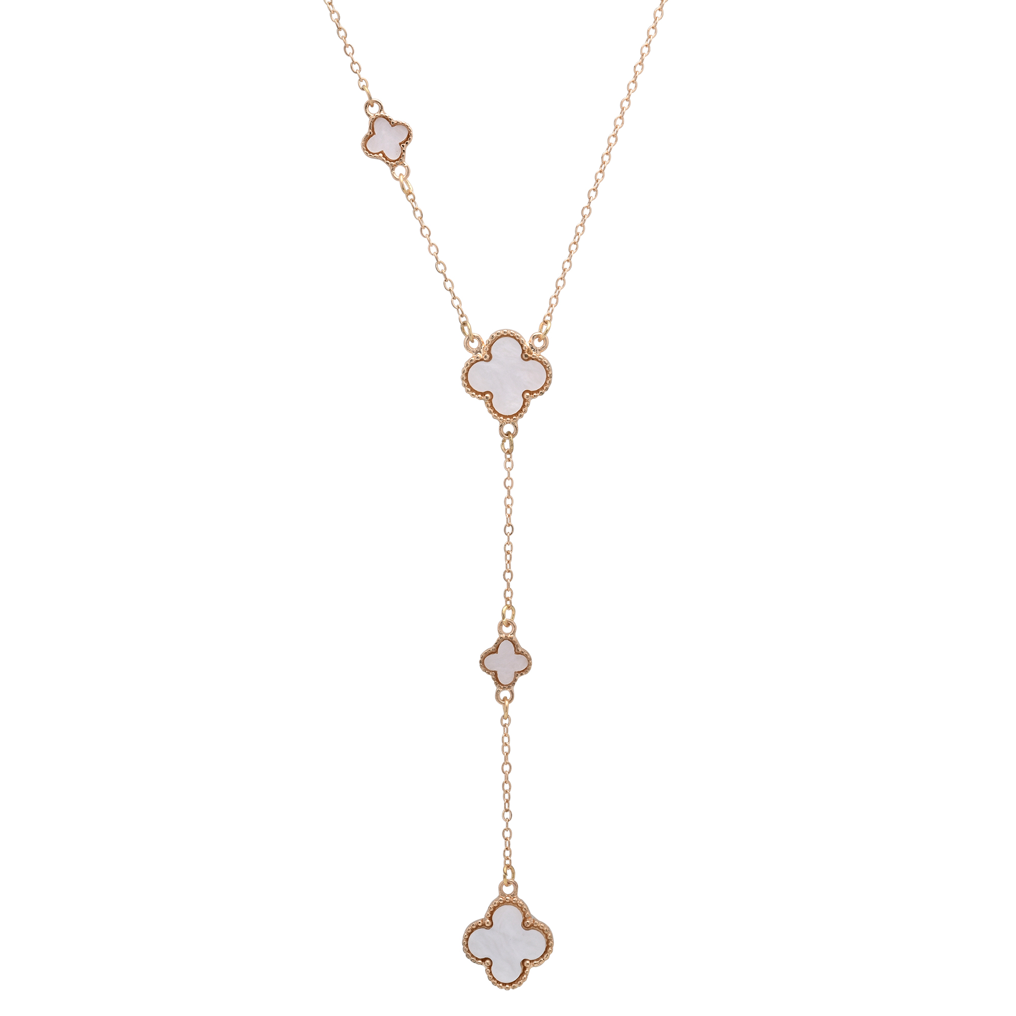 Multi Clover Drop Necklace - Gallery 4