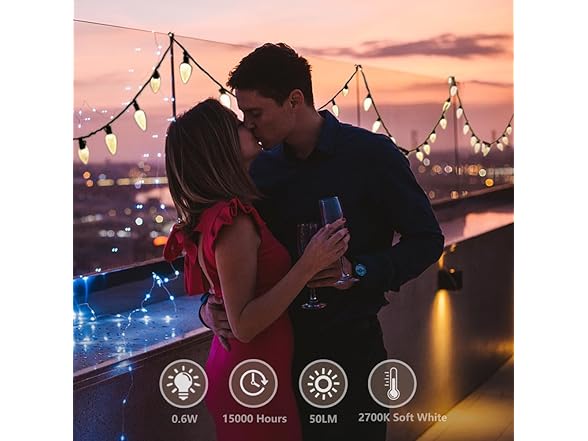 MYEMITTING 50 Pack C9 Christmas Lights