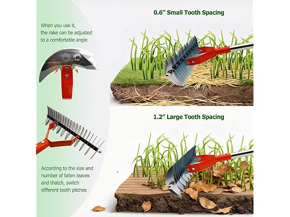 Qikstren Thatch Rake with Adjustable Handle