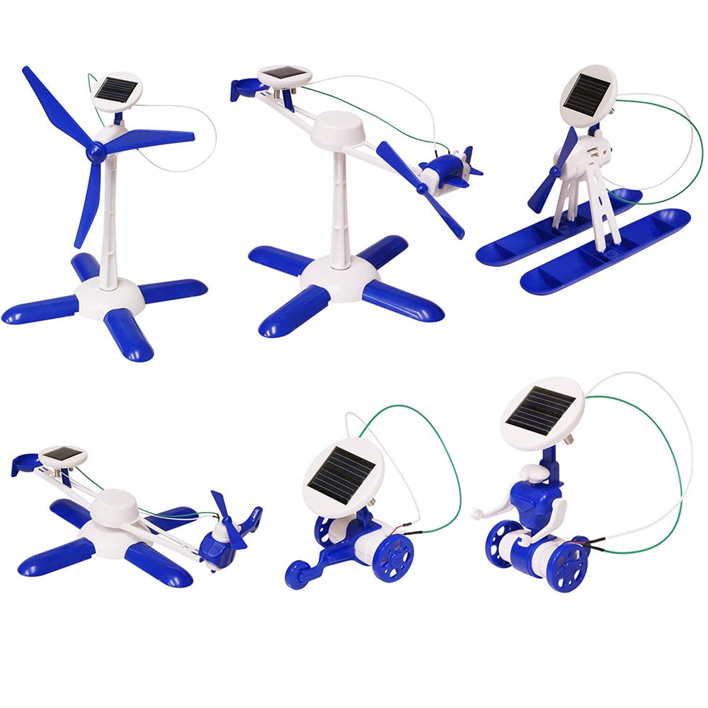 DIY Blue 6-in-1 Educational Solar Robot - Gallery 2