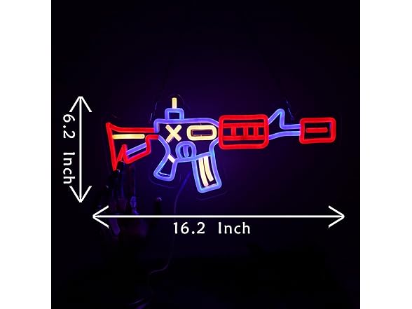 LAXUEDEER Toy Gun Neon Sign