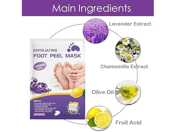 Dr.Pedi Dr.Pedi Foot Peel Mask (5 Pairs) Natural