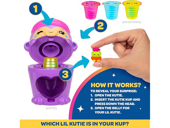 Kutie Kups - 4” Purple Water Bottle Monkey Kutie