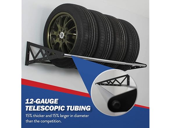 SafeRacks Adjustable Steel Wall Mount Tire Rack