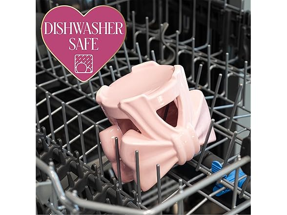 Paris Hilton Ceramic Wine Bottle Holder, Bow Design, One Size, Pink