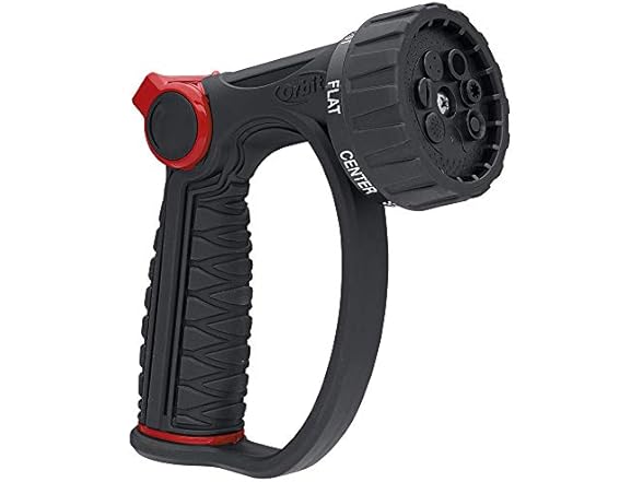 Orbit 58993 7-Pattern Watering Nozzle with Thumb Control, Black