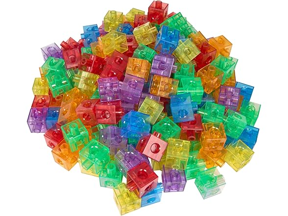 Excellerations Translucent Linking Cubes - 200 Pieces