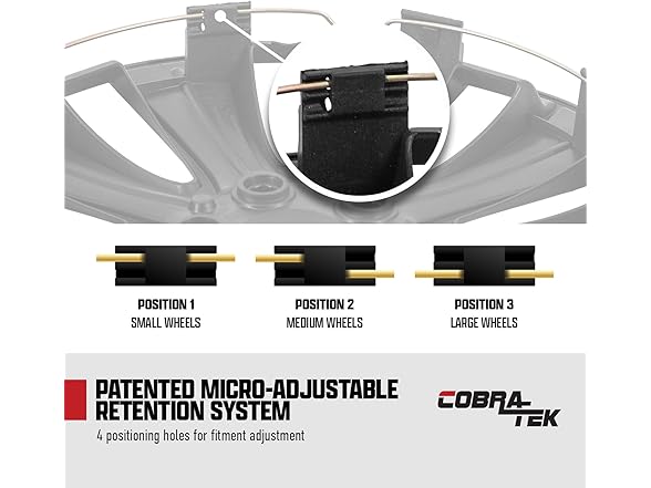 Cobra-Tek CBK-HP099-15-KC 4PC Hubcaps JDM Black w/Silver