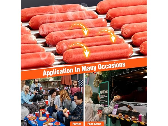 Commercial 7-Roller Hot Dog Machine 