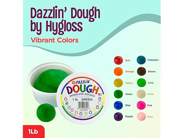 Hygloss Products Kids Unscented Play Dough