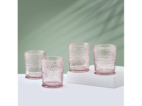 Darbie Angell Wanderlust Set of 4 Double Old Fashioned Blush Pink
