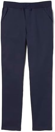 French Toast Girls' Big Pull-on Pant, Navy, 12