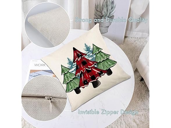 Meifannao Christmas Pillow Covers 18x18