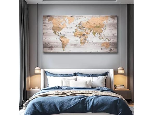 ZEYDRT World Map Wall Art